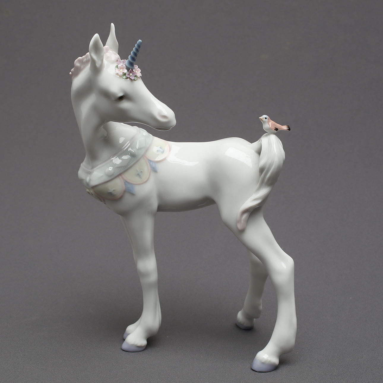 FIGUR, porcelæn, enhjørning, Lladro, Spanien.