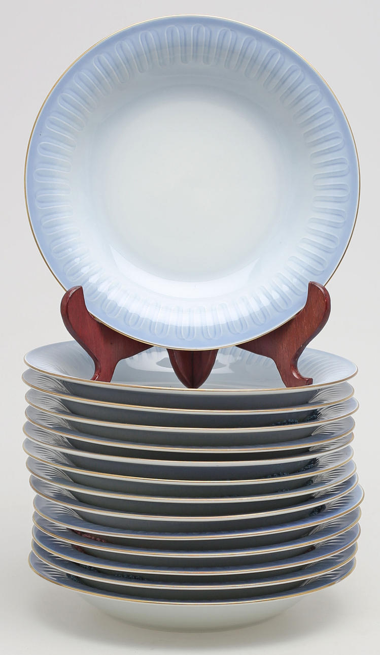 DJUPA TALLRIKAR, 14 st, porslin, Ballerina, Bing & Gröndahl, Danmark.