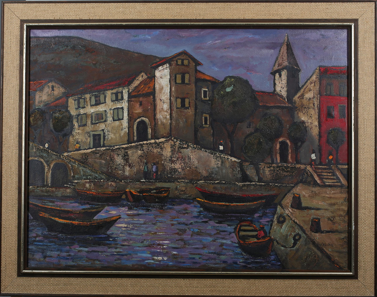 RYSZARD SKUPIN. Krajobraz. Olja på duk. Signerad Skupin.