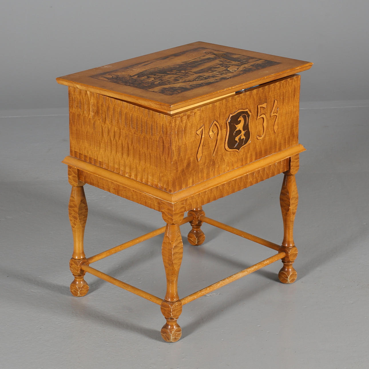 SYSCRIN on bone, wood, dated 1954.