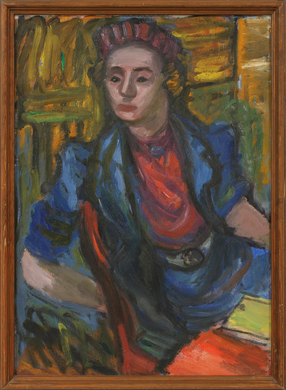 HJALMAR ELDH. Olja på duk, intyg a tergo.