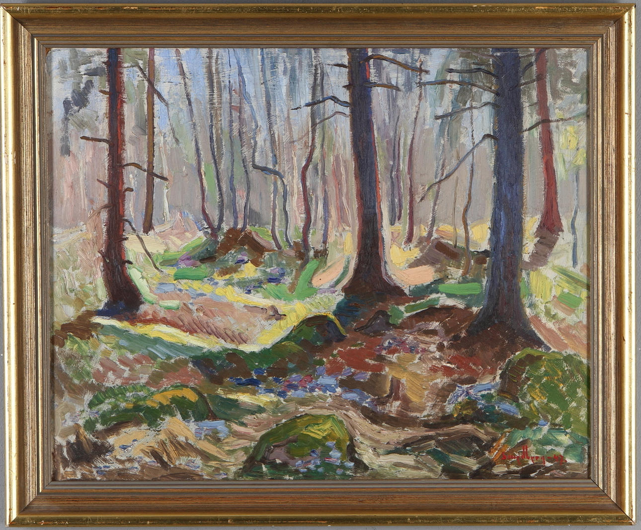 FRITZ SMEDBERG (1900-1977). "Vår, Stenbäck", Signerad och daterad 1947.