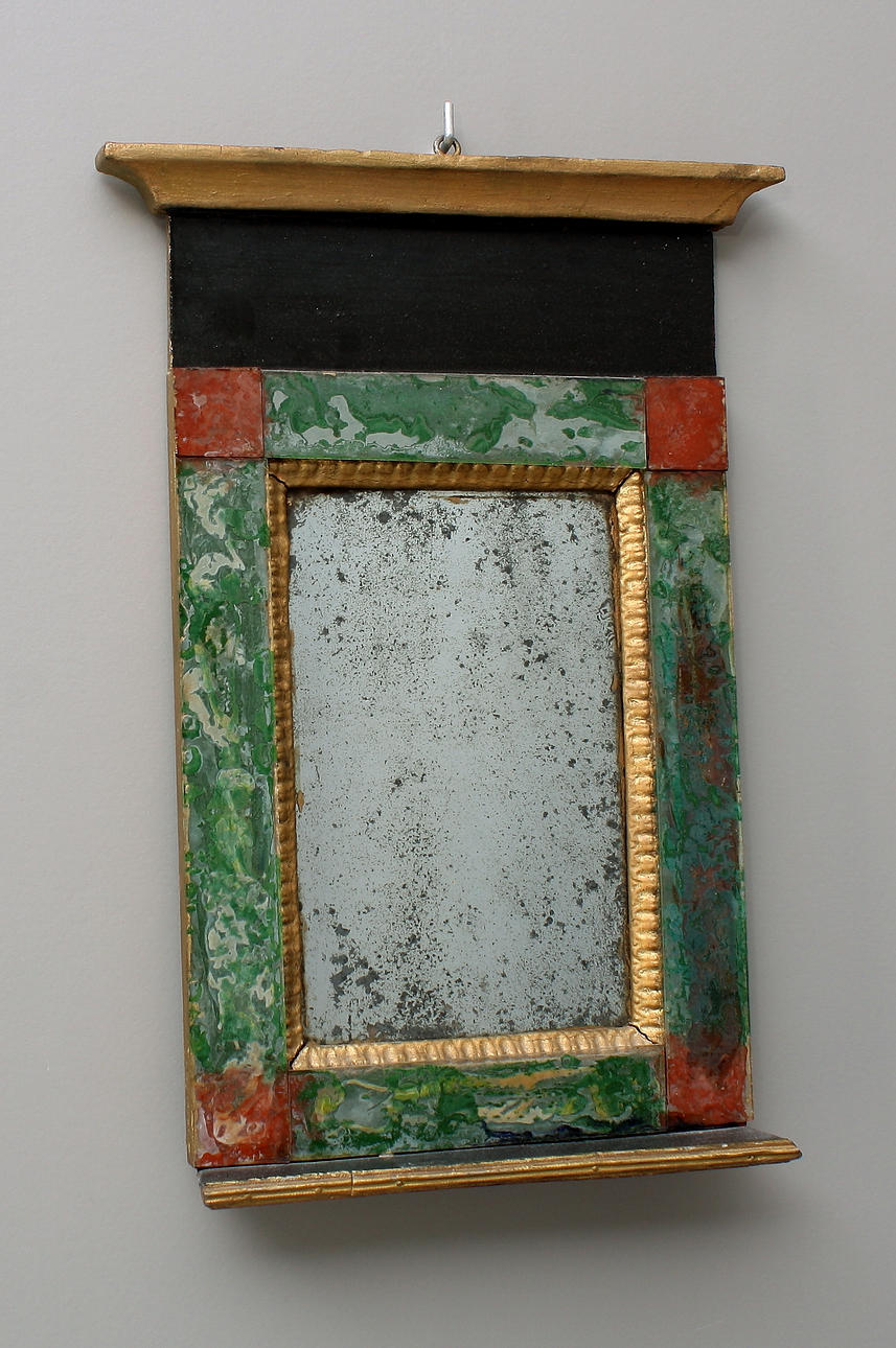 VÄGGSPEGEL empir trä/glas, 1800-tal.