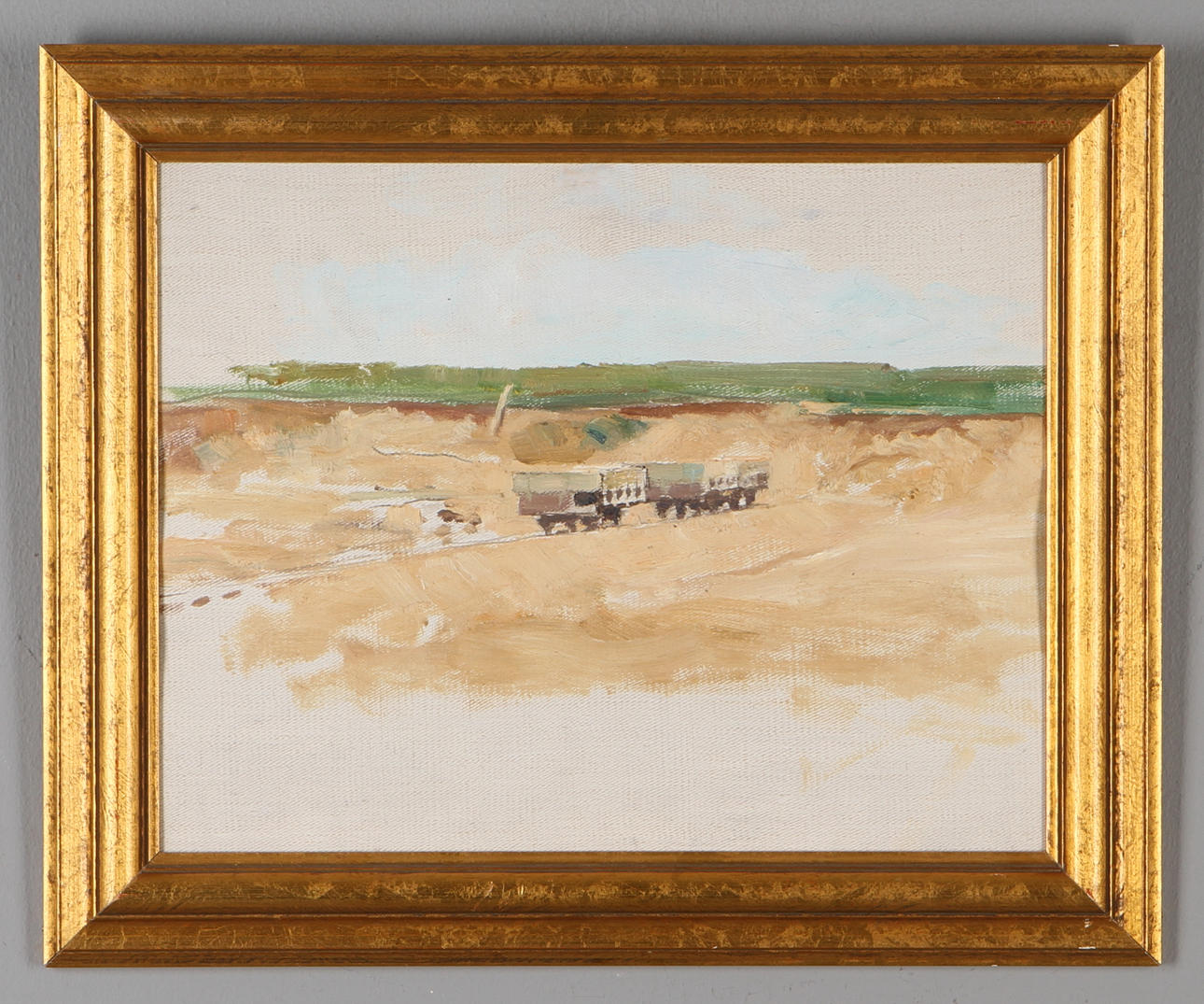 AXEL JUNGSTEDT. Sandbrott, olja på duk, osignerad.