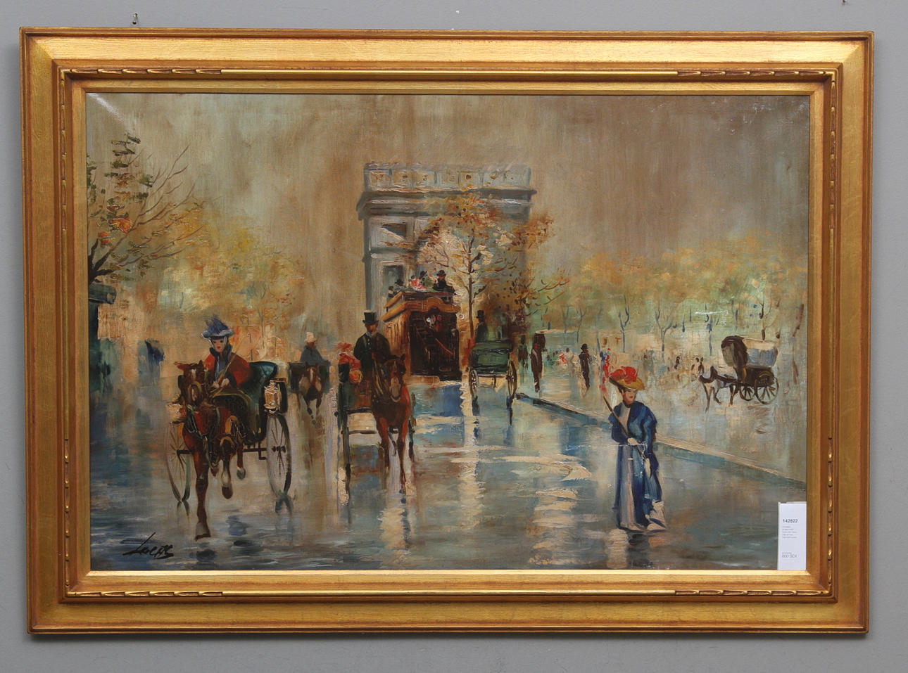 FRANSK KONSTNÄR. Motiv från Paris. Olja på duk. Signerad Lucas.