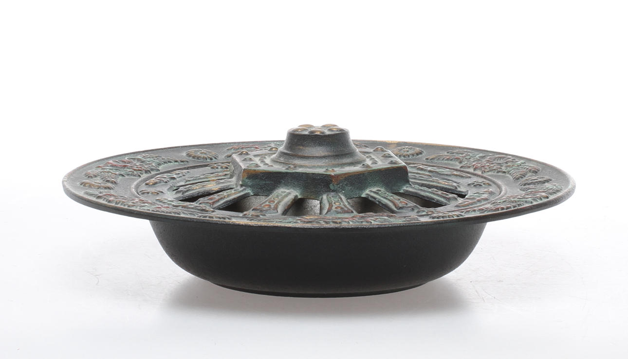 SKÅL med lock, brons, Kina, 1900-tal.