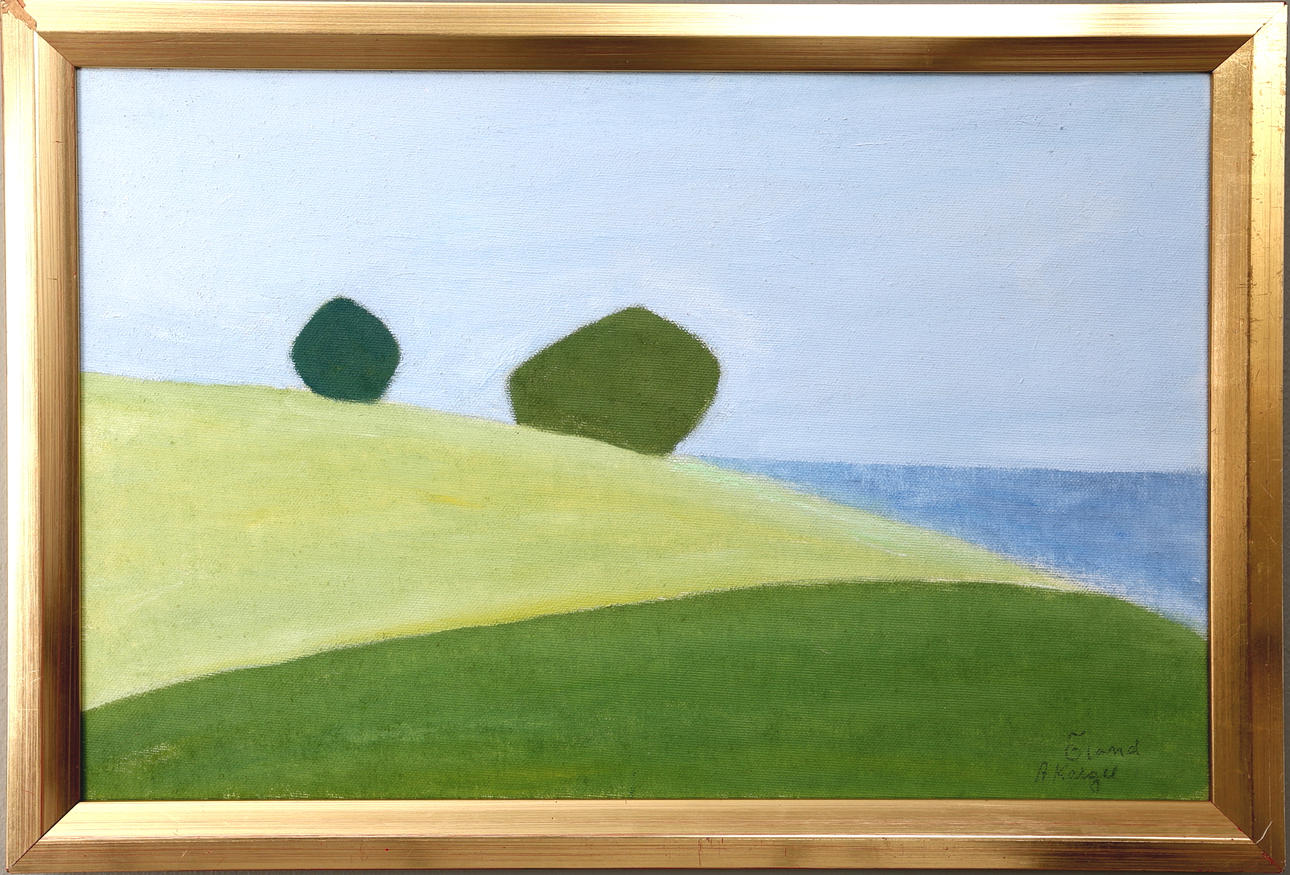 AXEL KARGEL. OLJA på pannå, Ölandsmotiv.