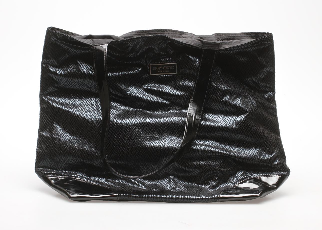 VÄSKA, skinnimitation samt lack, Jimmy Choo.