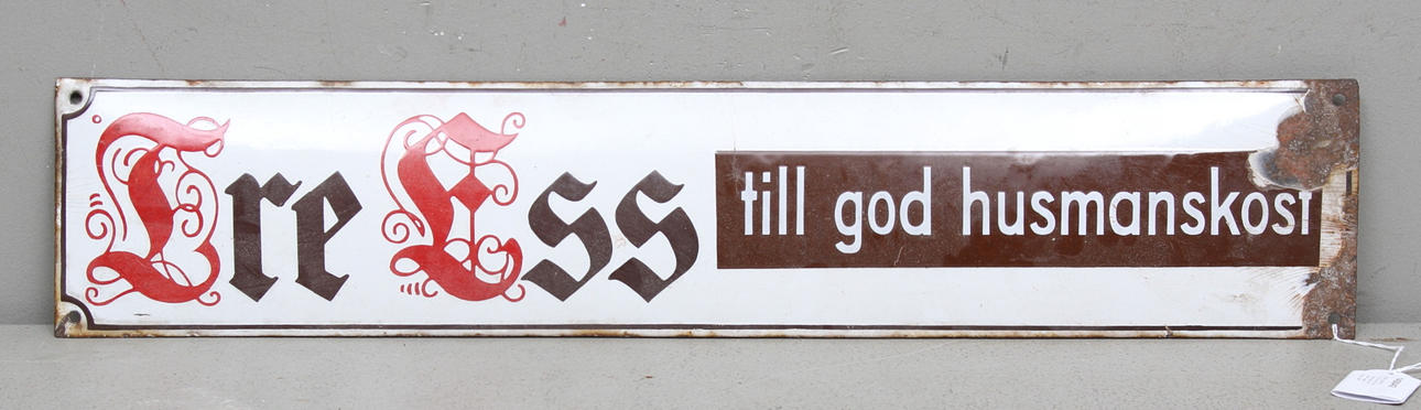 EMALJSKYLT, "Tre Ess till god husmanskost", 1900-talets första hälft.