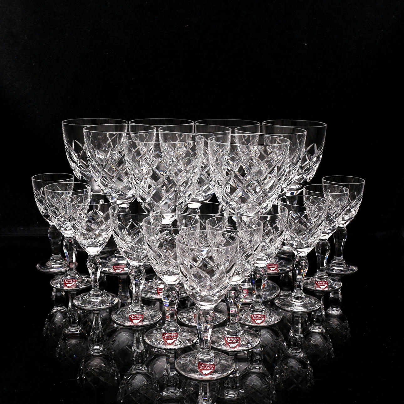 KRISTALLGLAS "KAROLINA", ORREFORS.