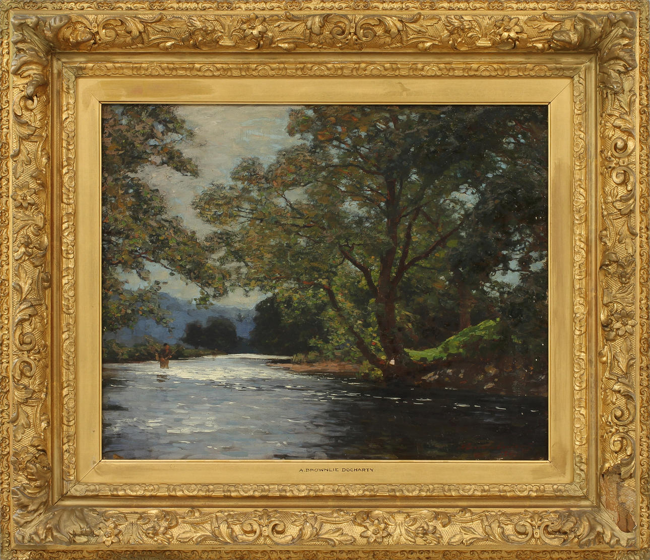 A BROWNLIE DOCHARTY. Olja på duk, signerad 1891.