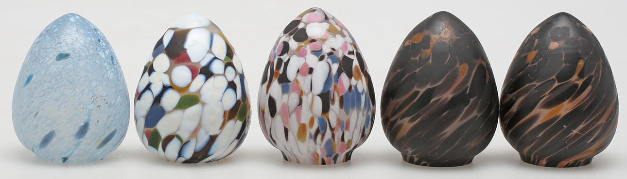 SKULPTURER, 5 st, glas, Monica Backström, Boda.