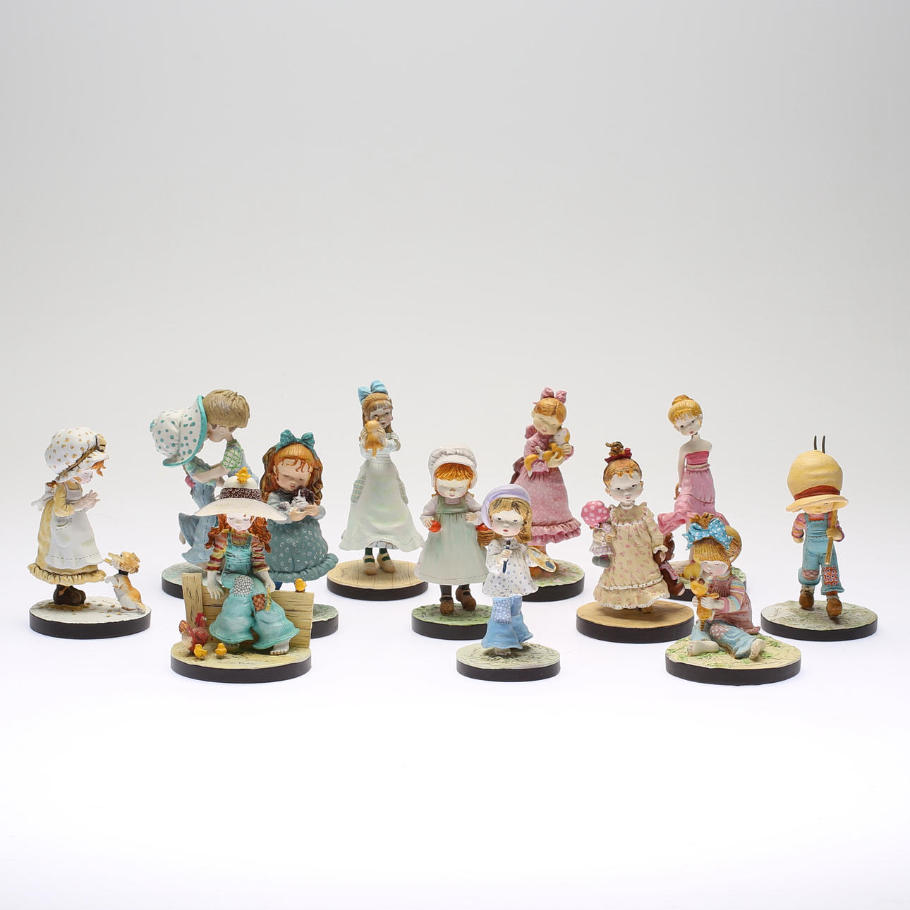 COLLECTOR FIGURES, 12 pcs, after Sarah Kay, Atlas Collection.