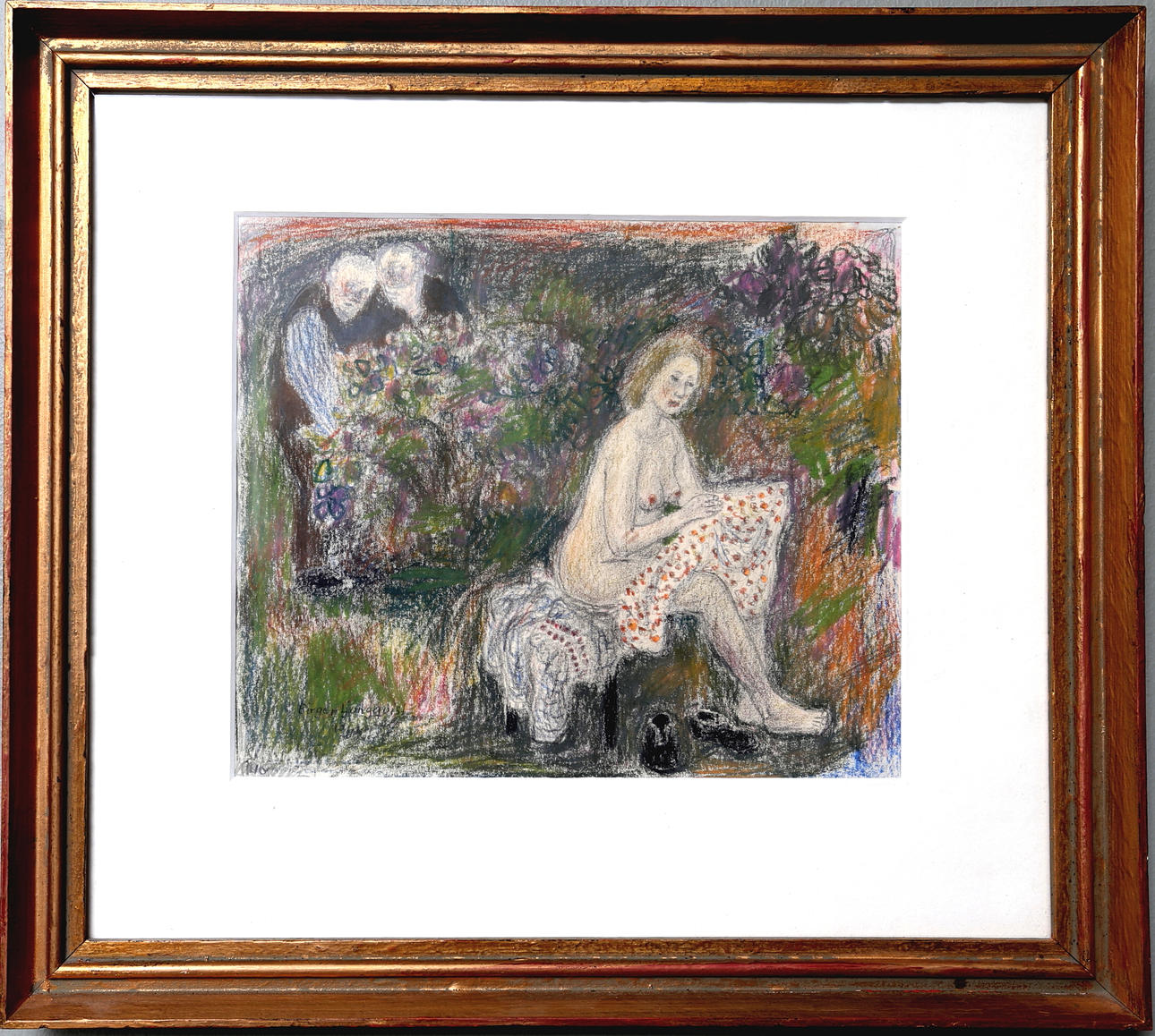 BIRGER LJUNGQVIST. AKVARELL/BLANDTEKNIK, Signerad och daterad 1944.