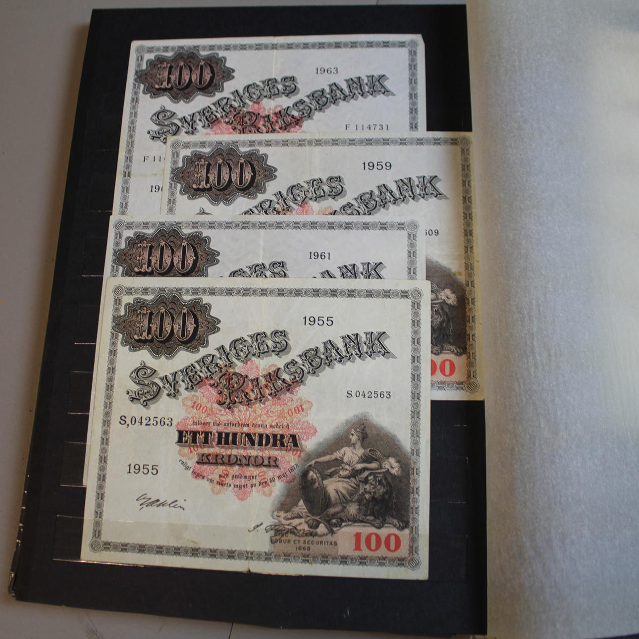 SEDELSAMLING., Sverige/utländska.