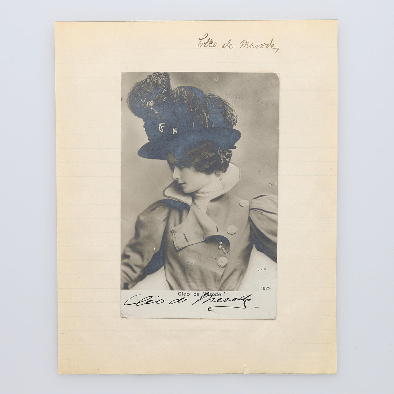 AUTOGRAMM. Cleo de Merode (1875-1966). Französische Tänzerin.