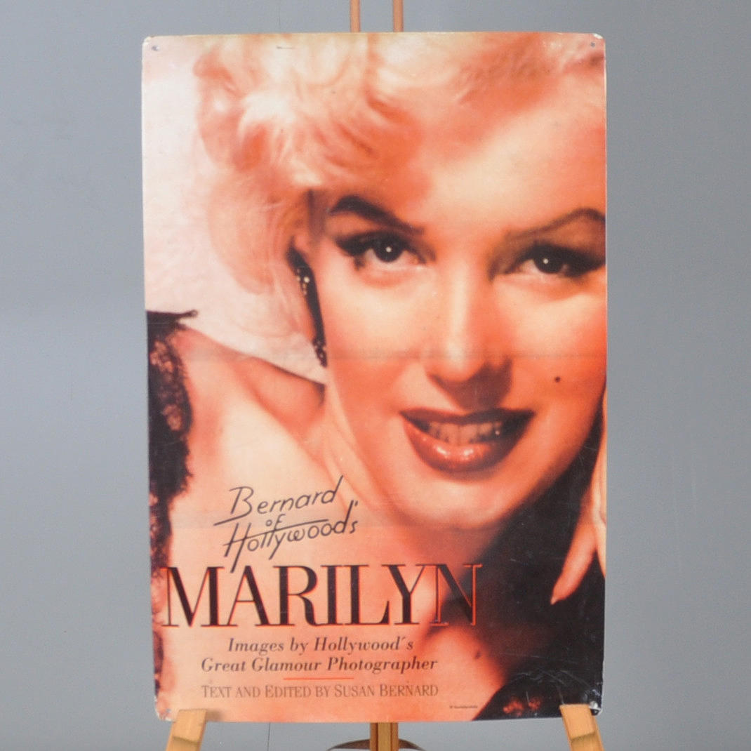 MARILYN MONROE, Blechschild.