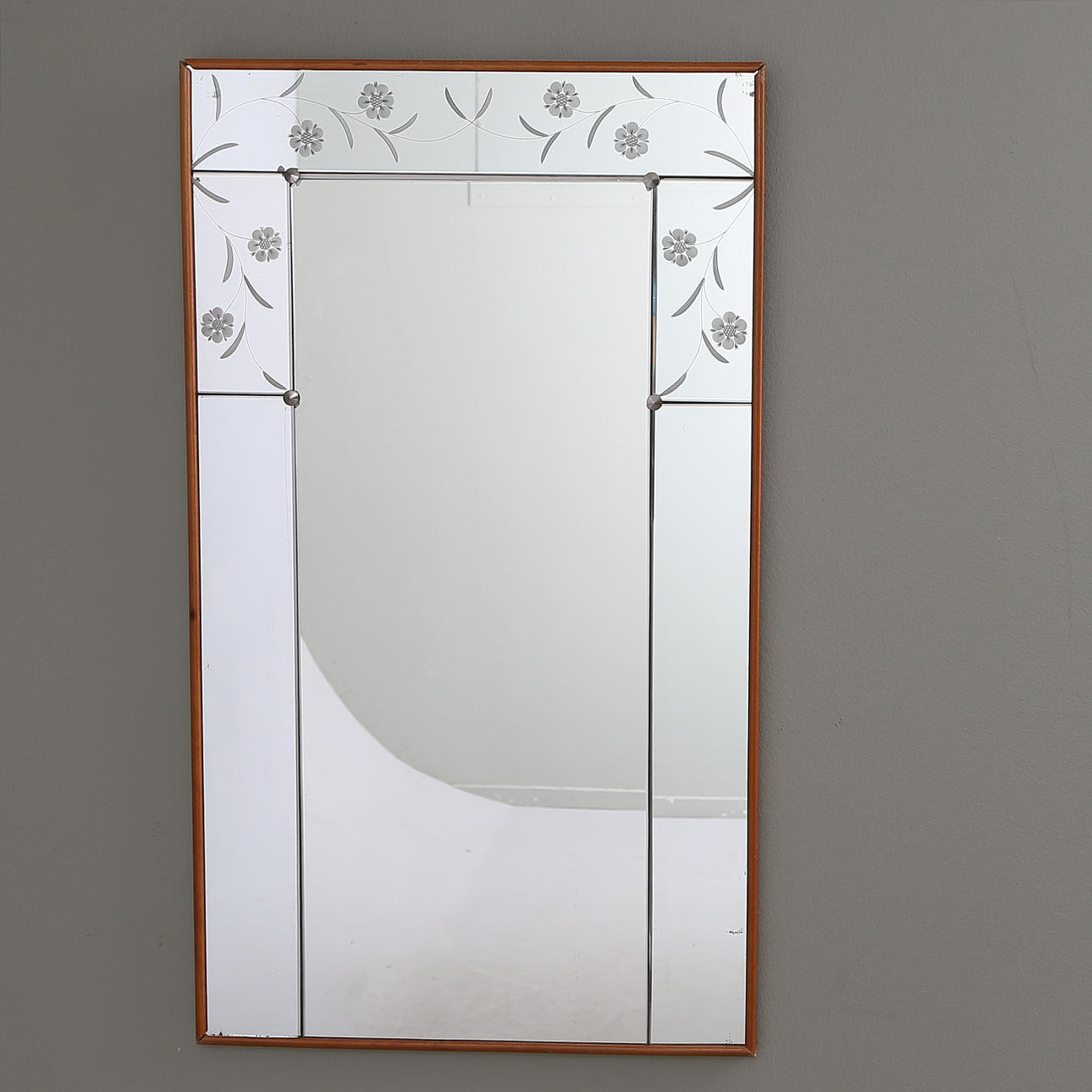 MIRROR, glass/wood, 1900s.