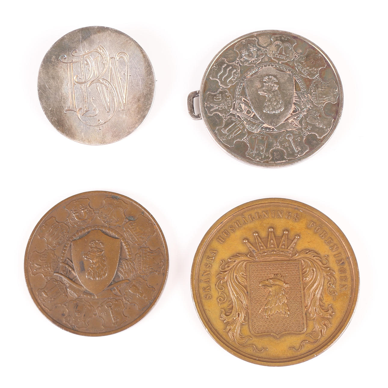 MITALIT, 4 kpl, kupari ja hopea.