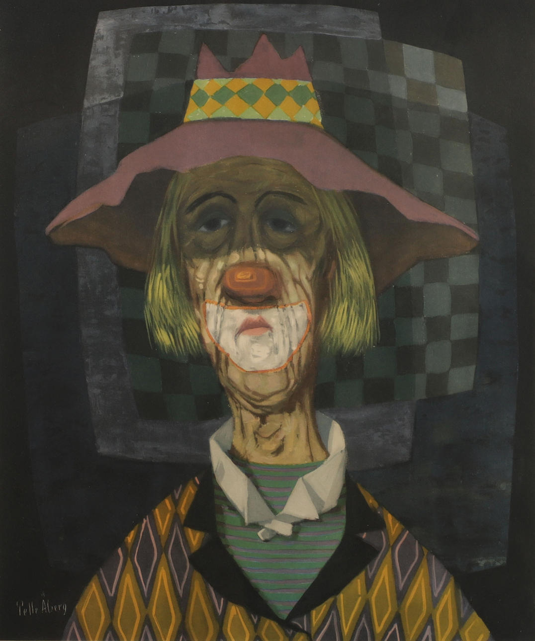 PELLE ÅBERG. "Clown", tryck.