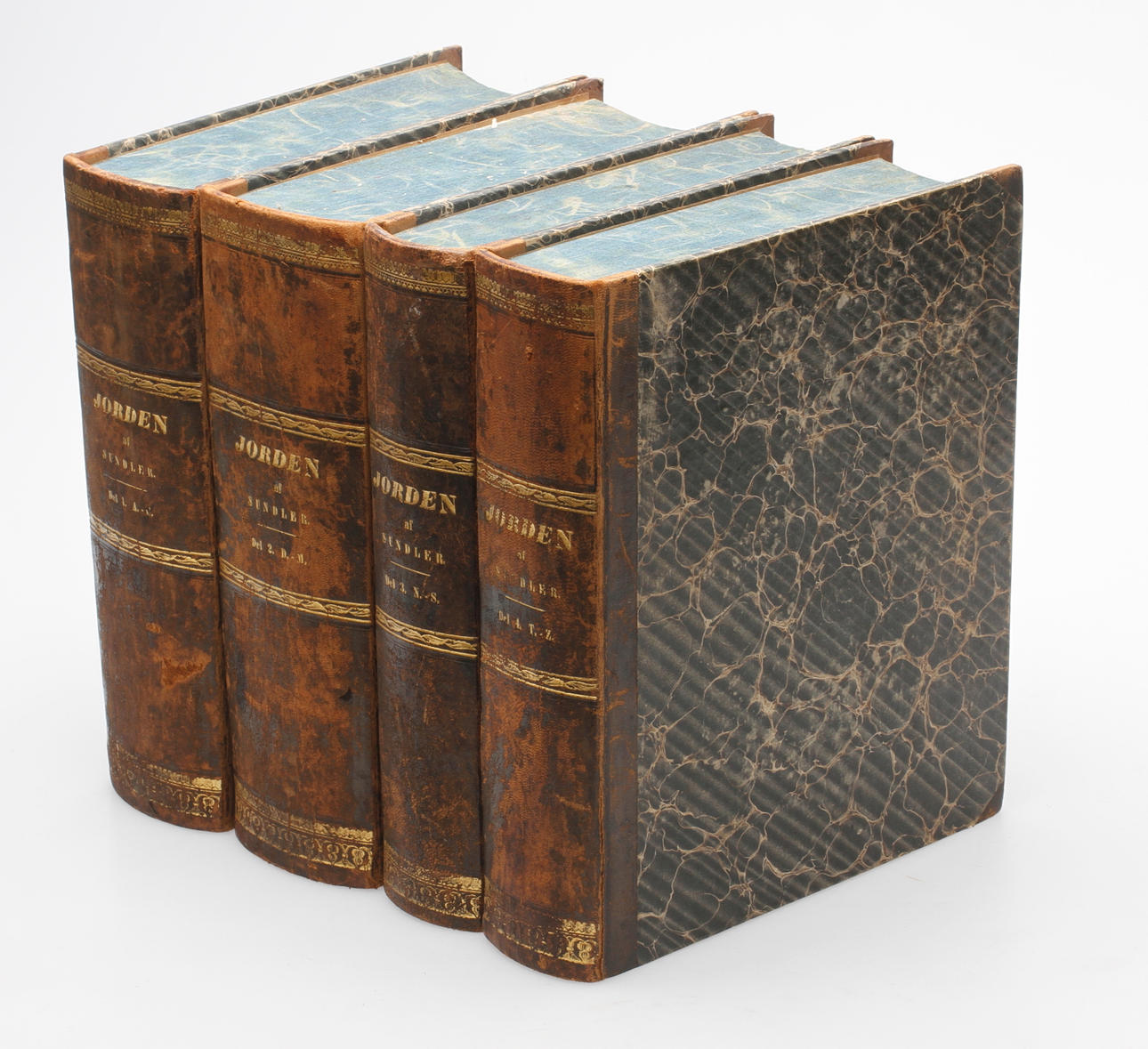 BÖCKER, 4 volymer, "Jorden", Theodor Sundler, 1829-1841.