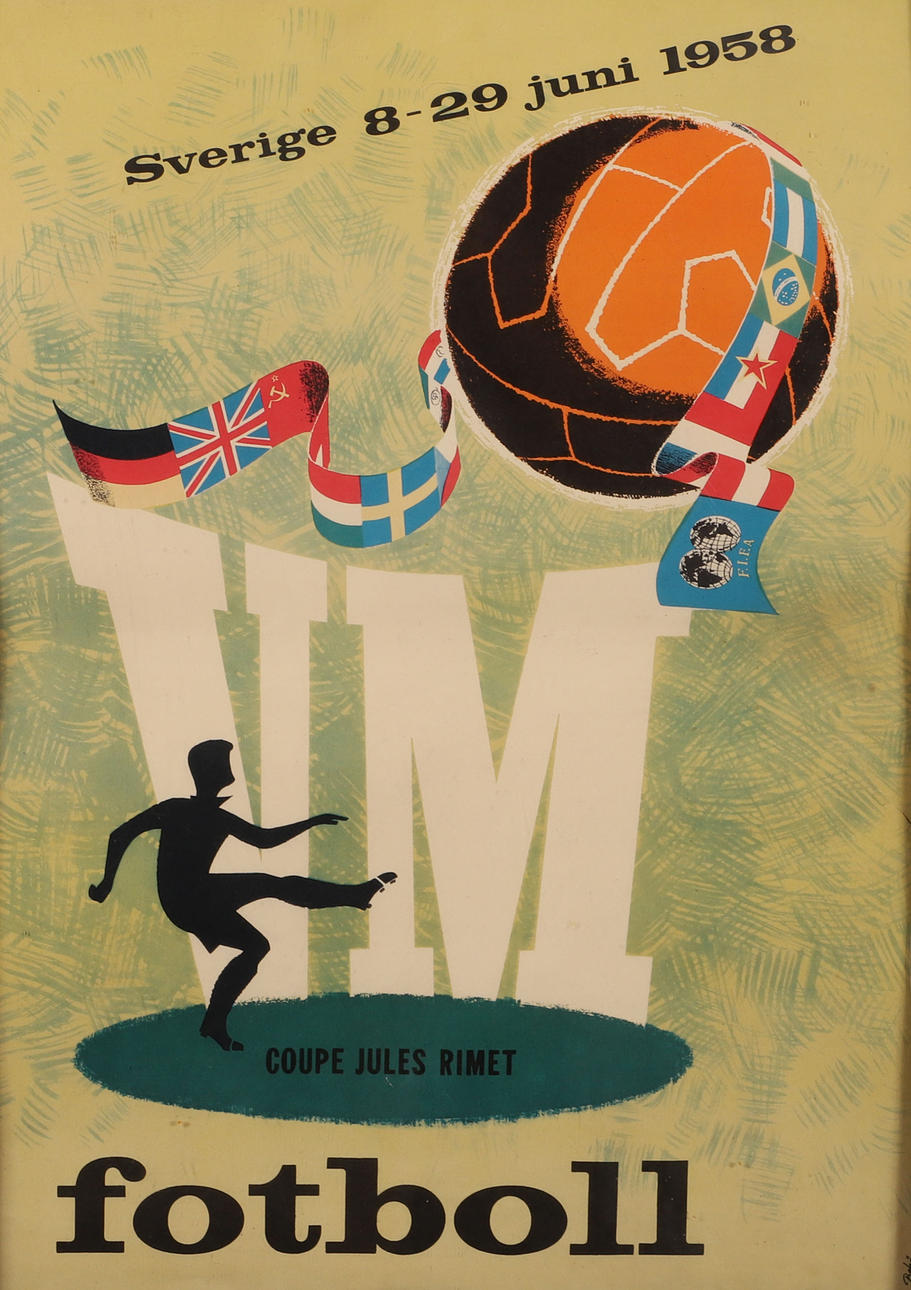 POSTER, fodbold-VM 1958.