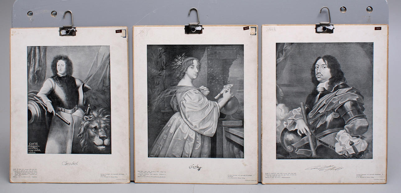 SKOLPLANSCHER 3 st, Svenska regenter.