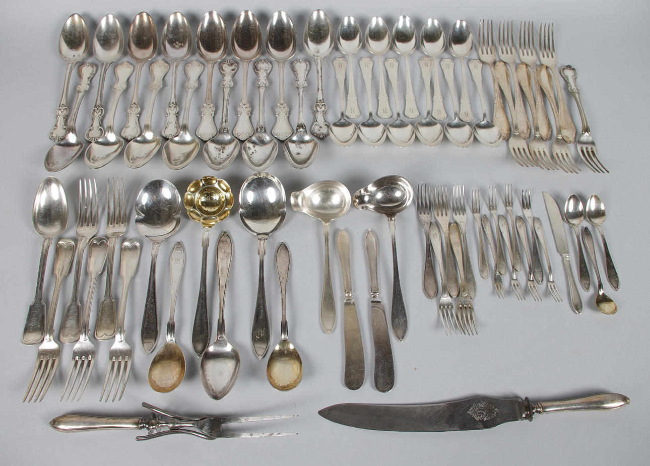 BESTICK, nysilver, olika modeller.