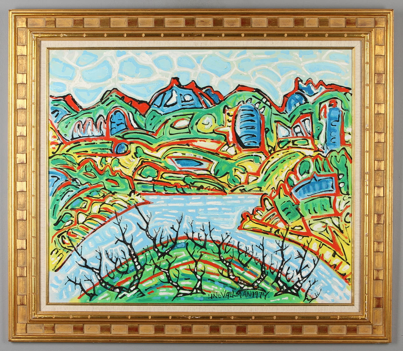 UNO VALLMAN. "Från Mossfjäll", olja på duk, signerad samt daterad 1974.