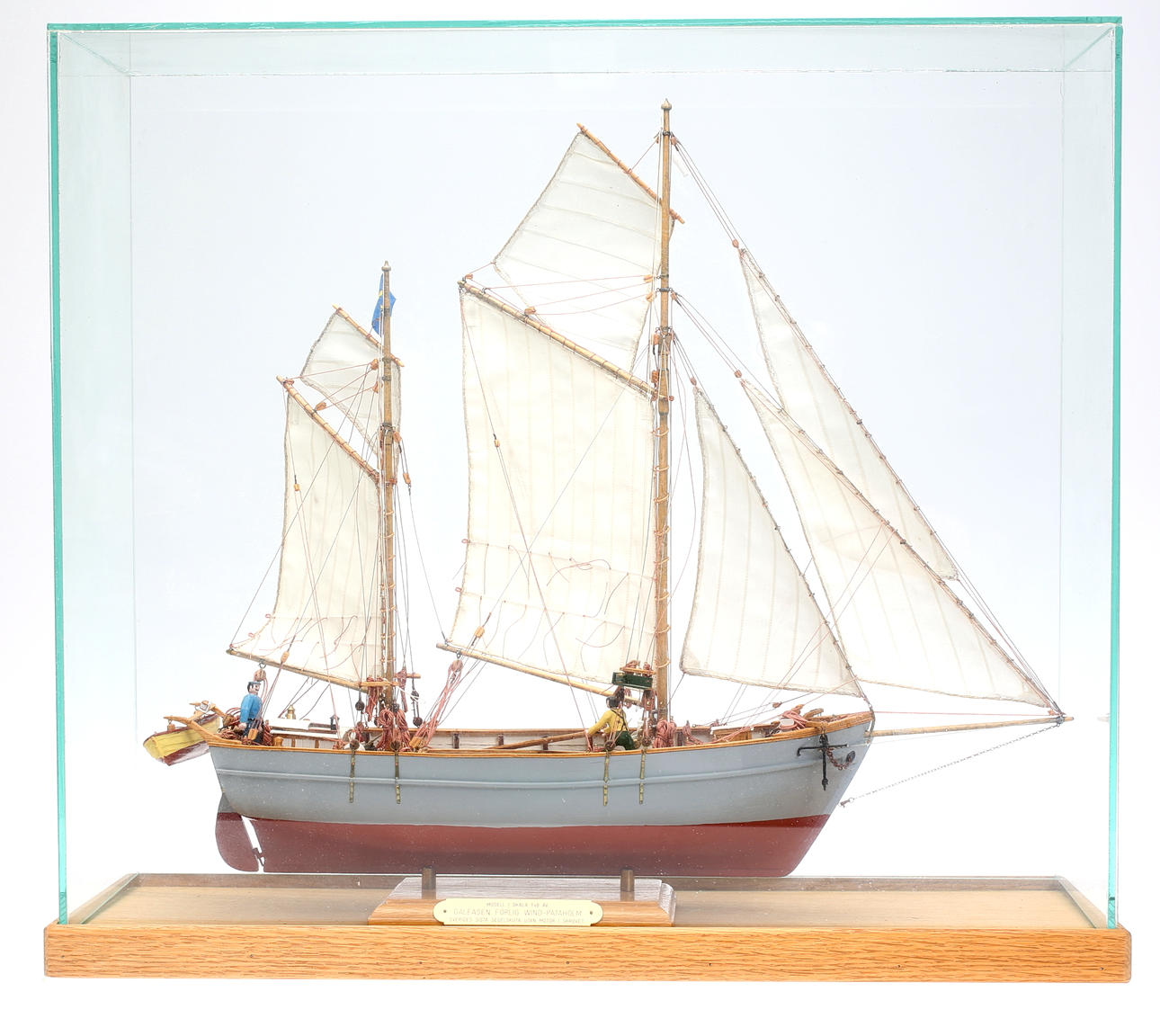 FARTYGSMODELL, 2-mastad, 1900-tal.