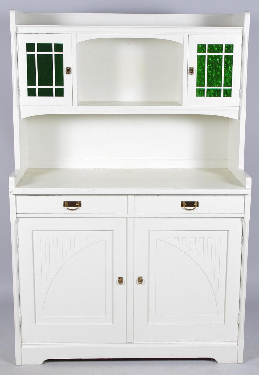 MATSALSSKÅP, vitmålat, jugend, tidigt 1900-tal.