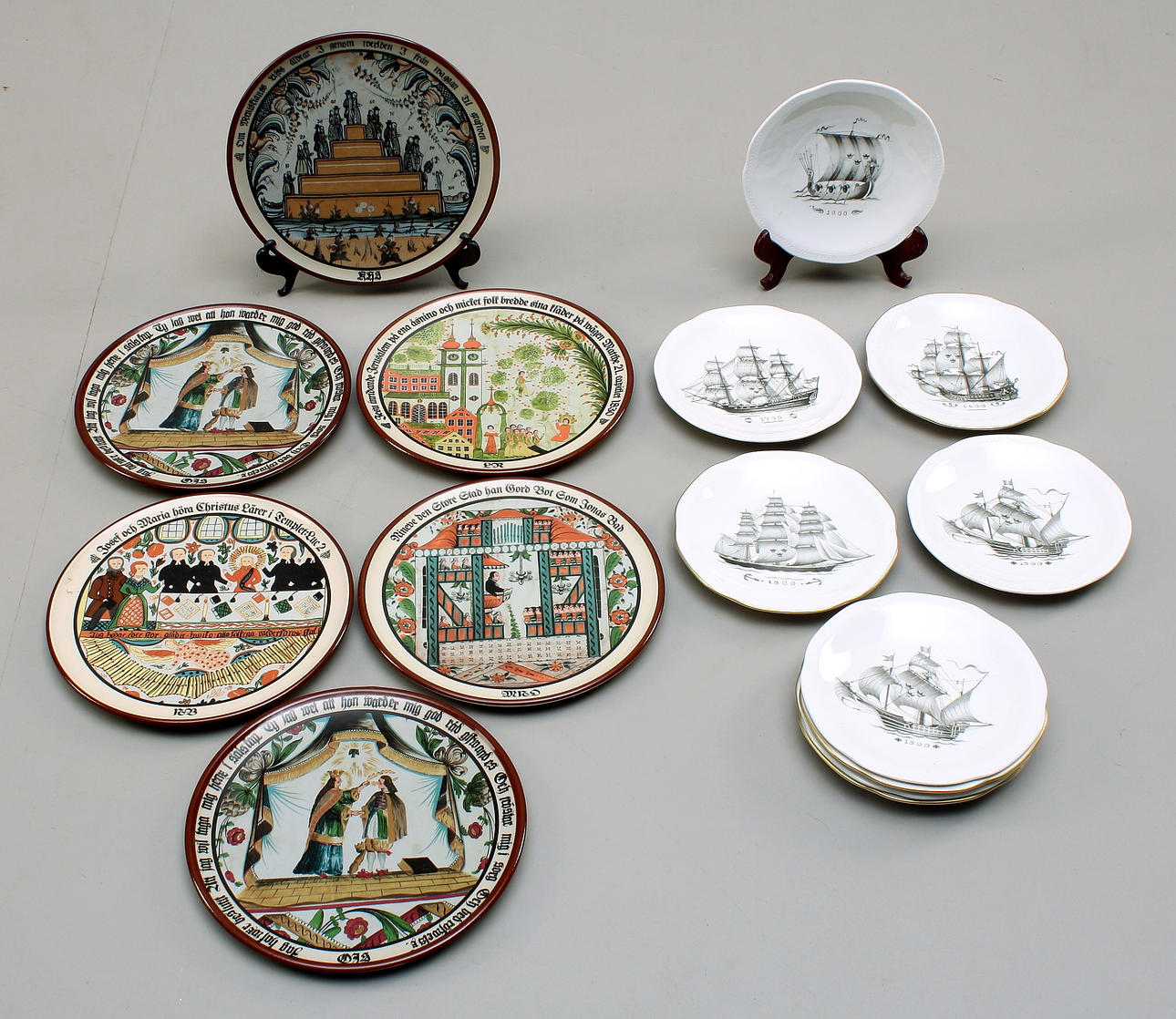 TALLRIKAR 6 st Höganäs + ASSIETTER Rörstrand 9 st.