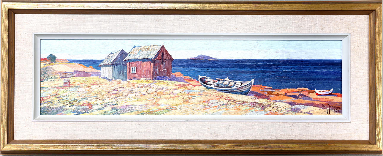 STIG JONZON. OLJA på pannå, "Byxelkrok" signerad och daterad.