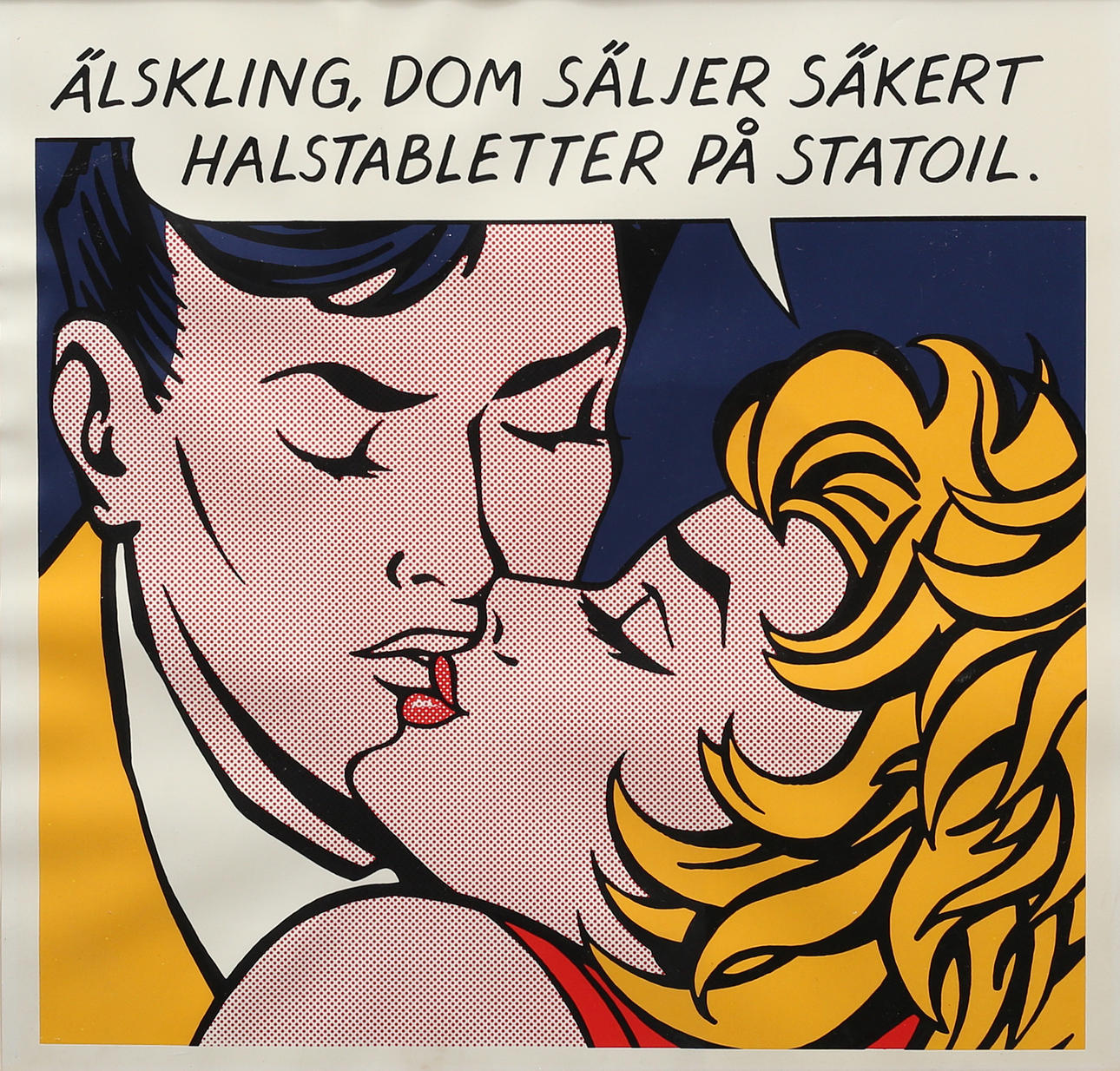 ROY LICHTENSTEIN. Der Kuss, Offsetdruck, unsigniert.
