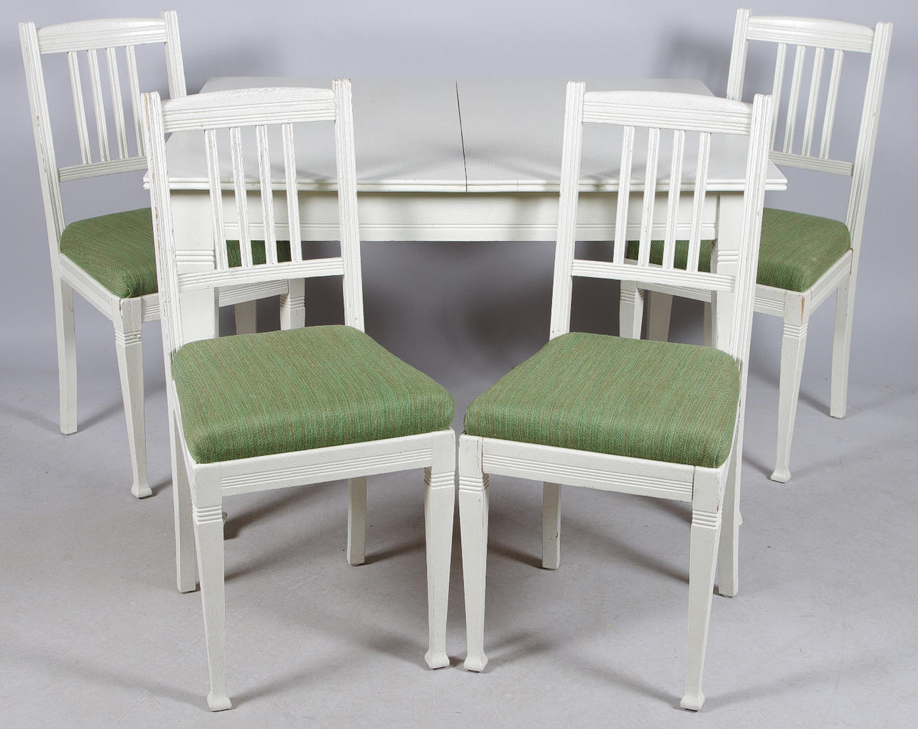 MATSALSGRUPP, vitmålad, jugend.