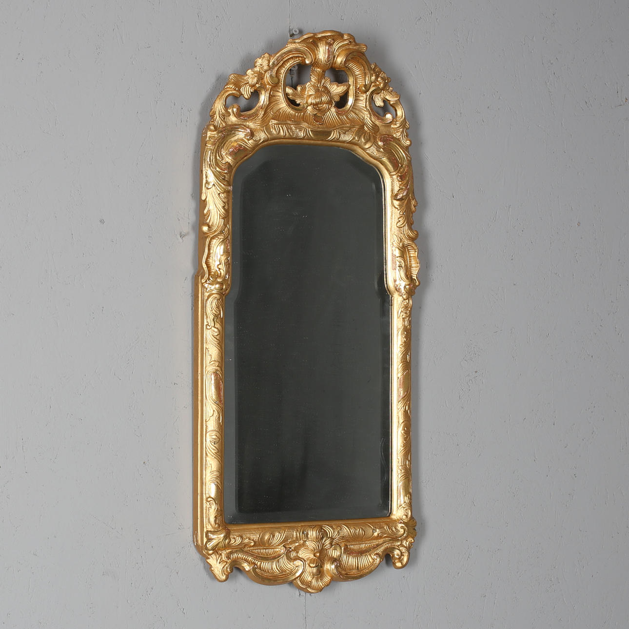 MIRROR, gilded, rococo style, Norelius & Thorsell, 1900s.