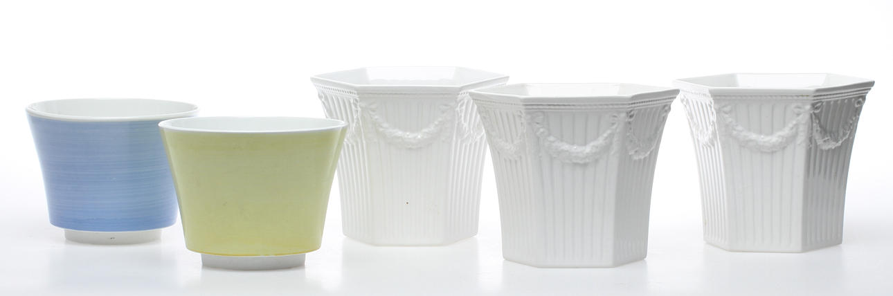 YTTERFODER, 5 st, porslin, Gustavsberg, 1900-tal.