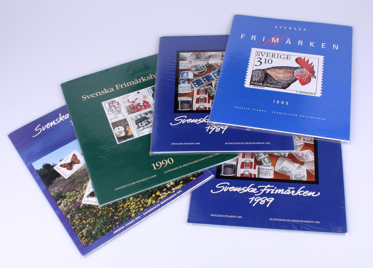 SVENSKA FRIMÄRKEN 1989, 1990, 1993, 1995.