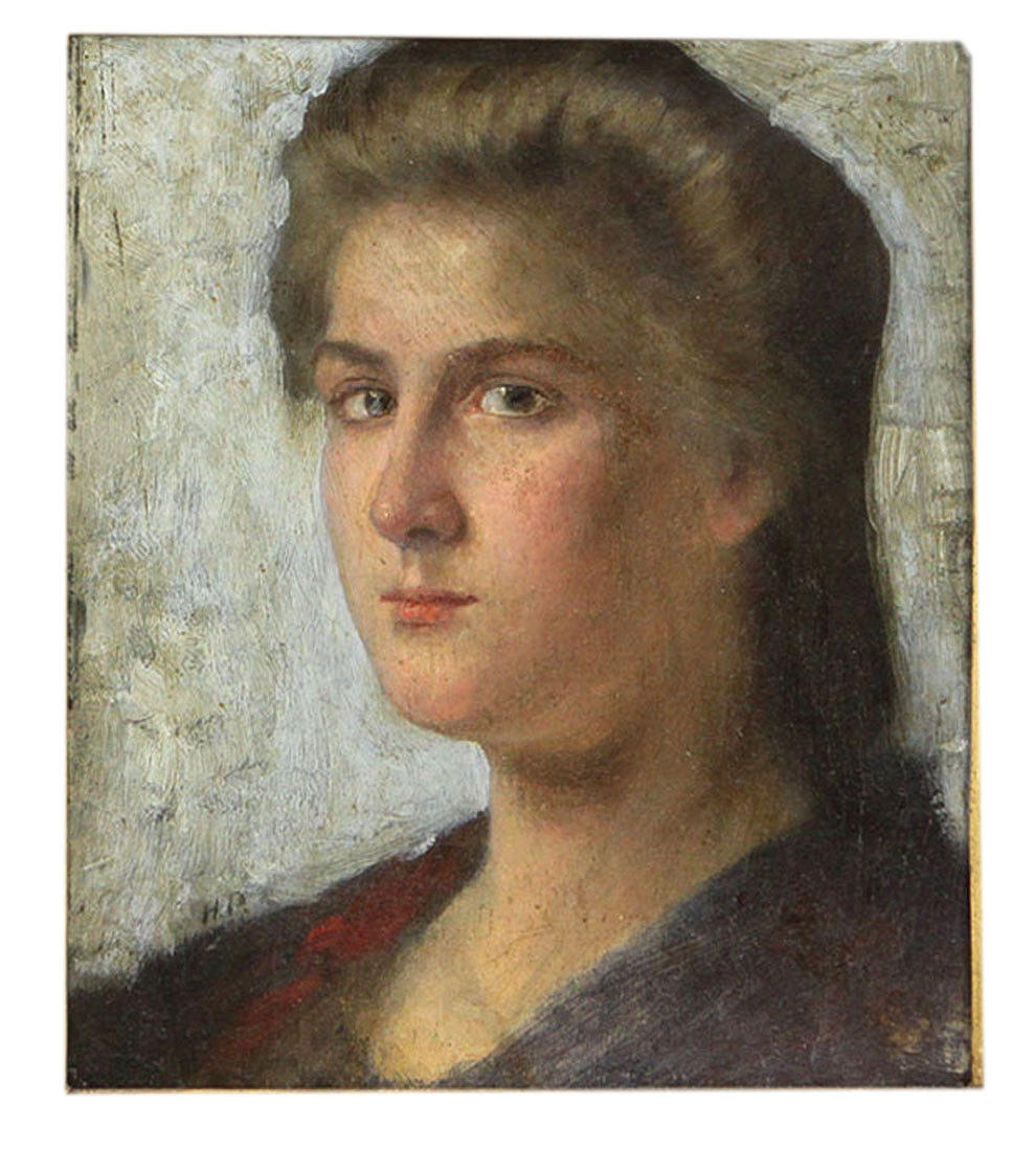 DAMENPORTRAIT UM 1890.