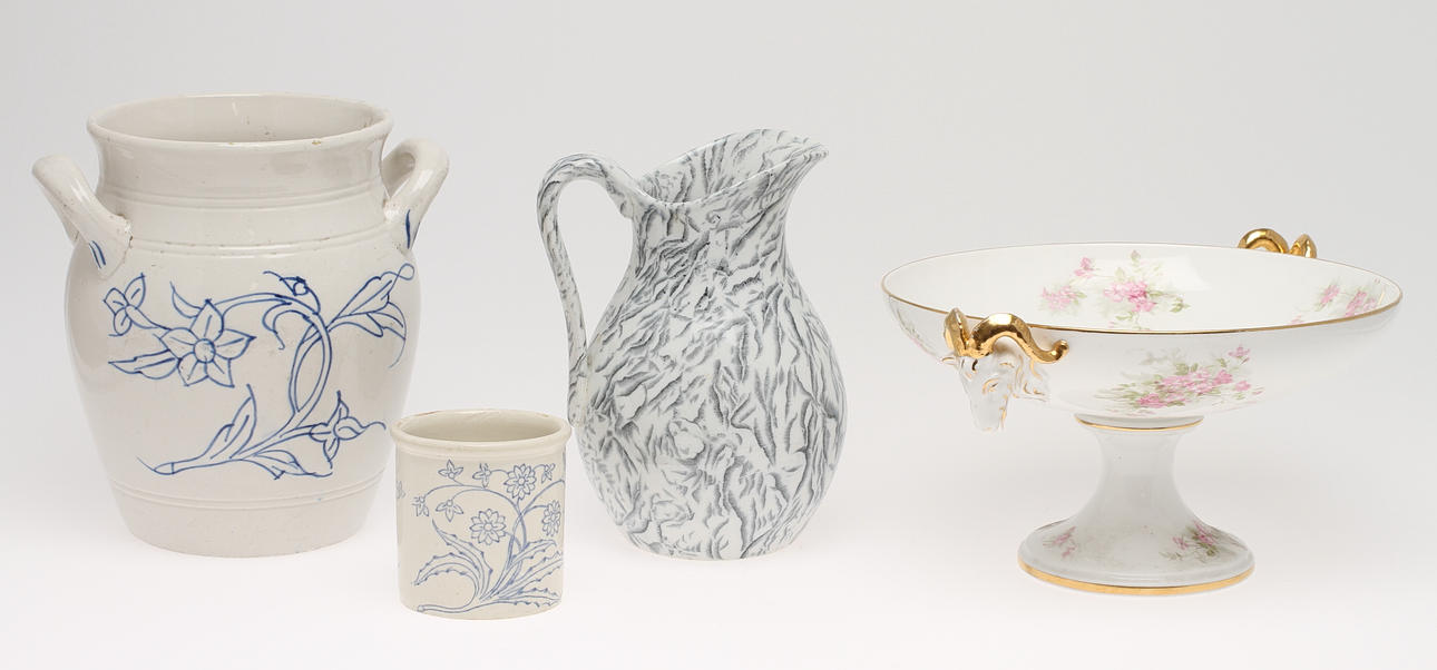 PARTI KERAMIK, 4 delar, Rörstrand och Gustavsberg, första delen av 1900-talet.