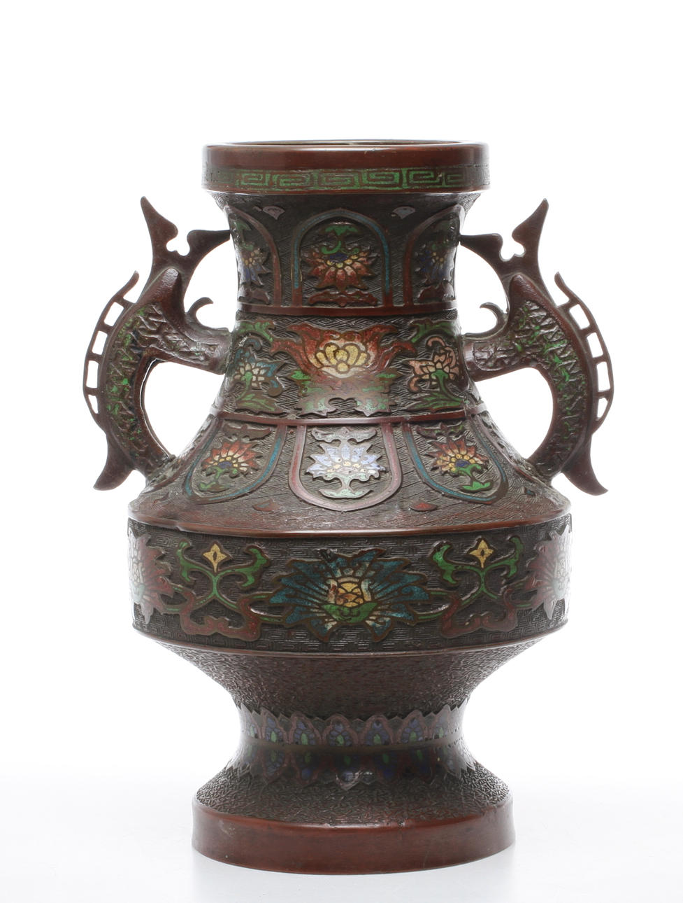 VAS, brons och emaljarbete, orientalisk.