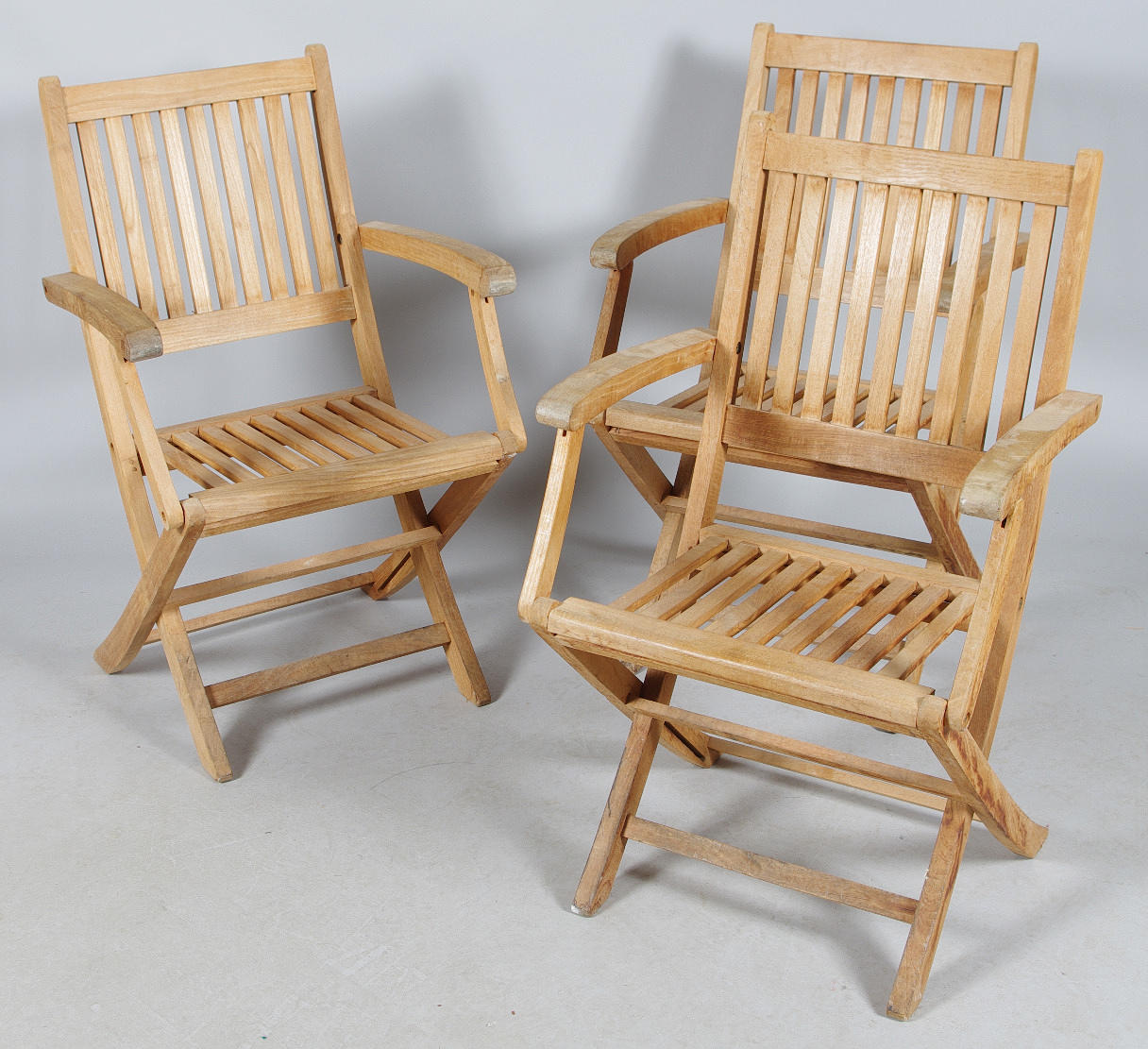 TRÄDGÅRDSSTOLAR, 3 stycken, teak.