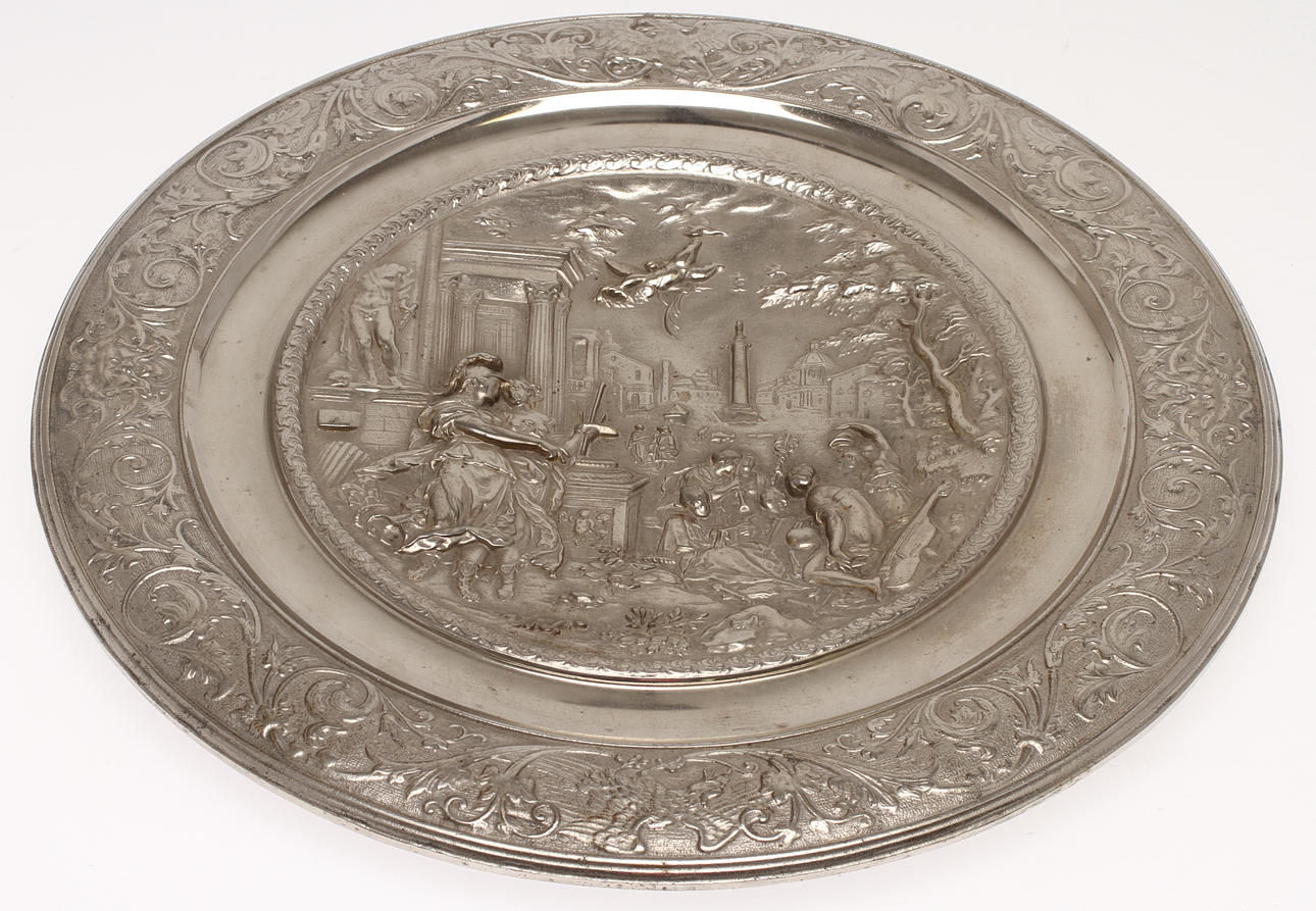 VÄGGDEKORATION/SKÖLD, gjutjärn, Husqvarna.