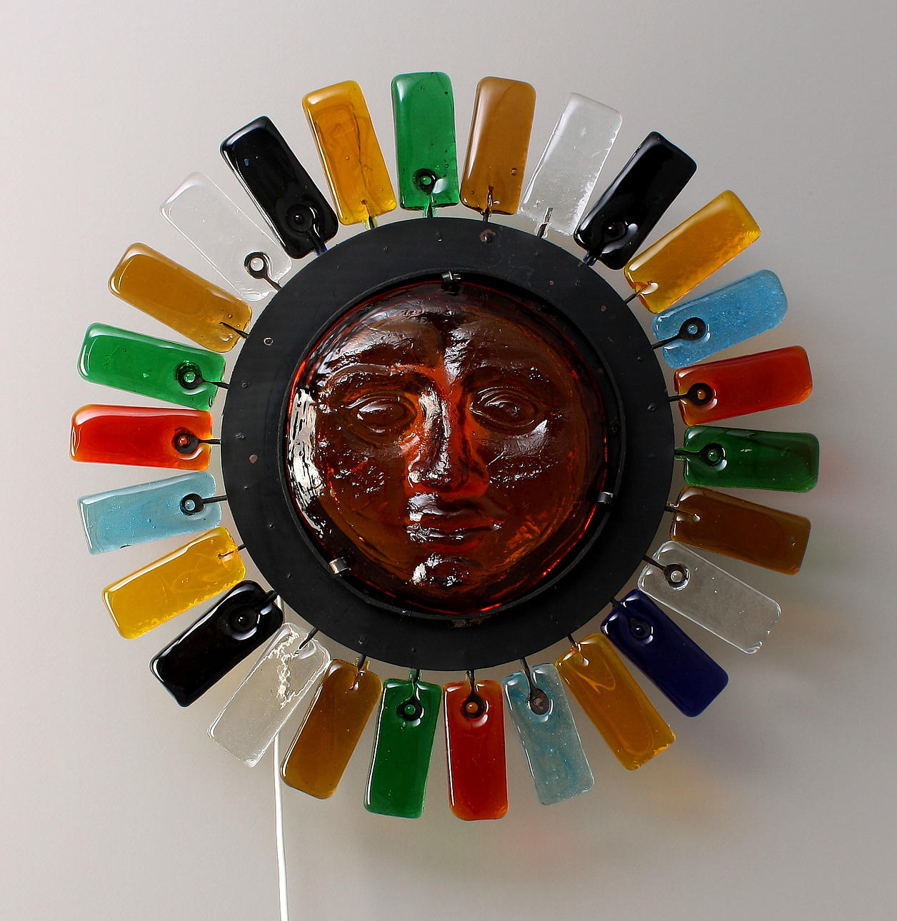 ERIK HÖGLUND. väggarmatur, glas/metall, 1960-tal.