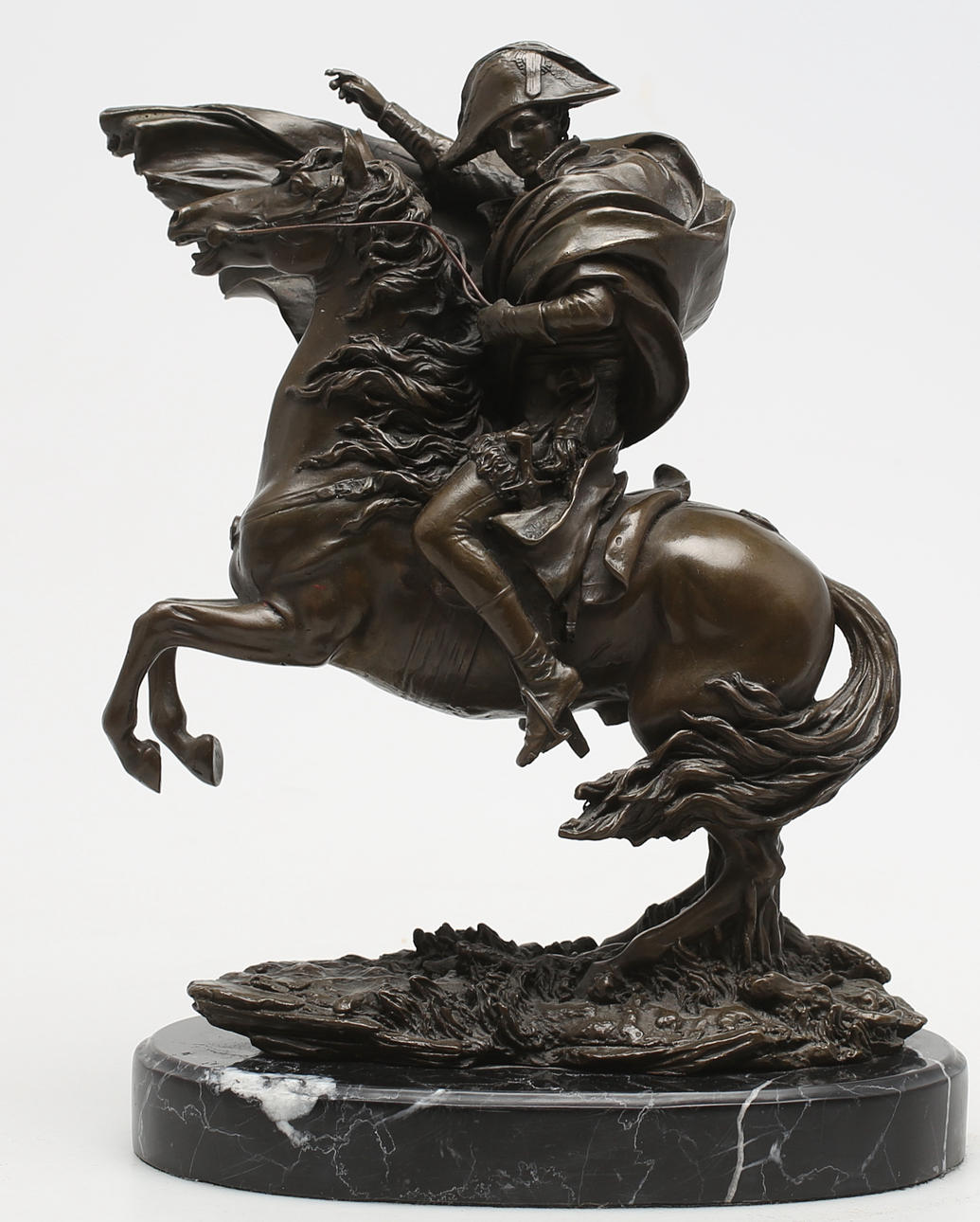 OKÄND KONSTNÄR. Ryttare (Napoleon). Brons. Osignerad.