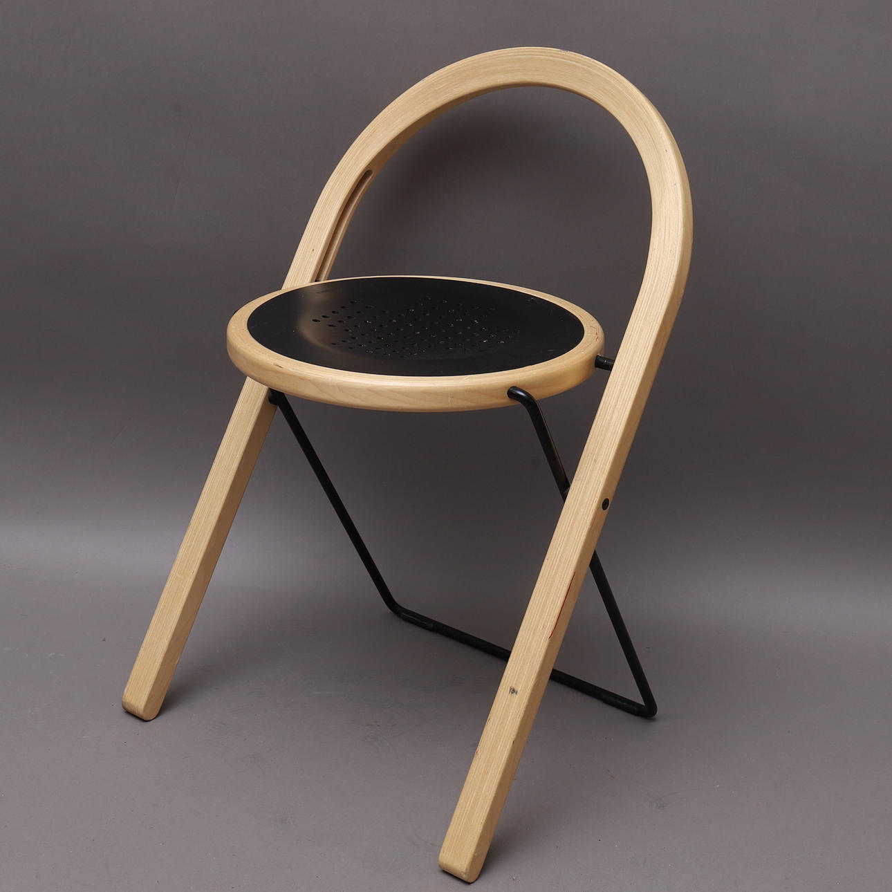 BÖRGE LINDAU. Folding chair, wood, ''Beplus'', Blue Station. Furniture ...