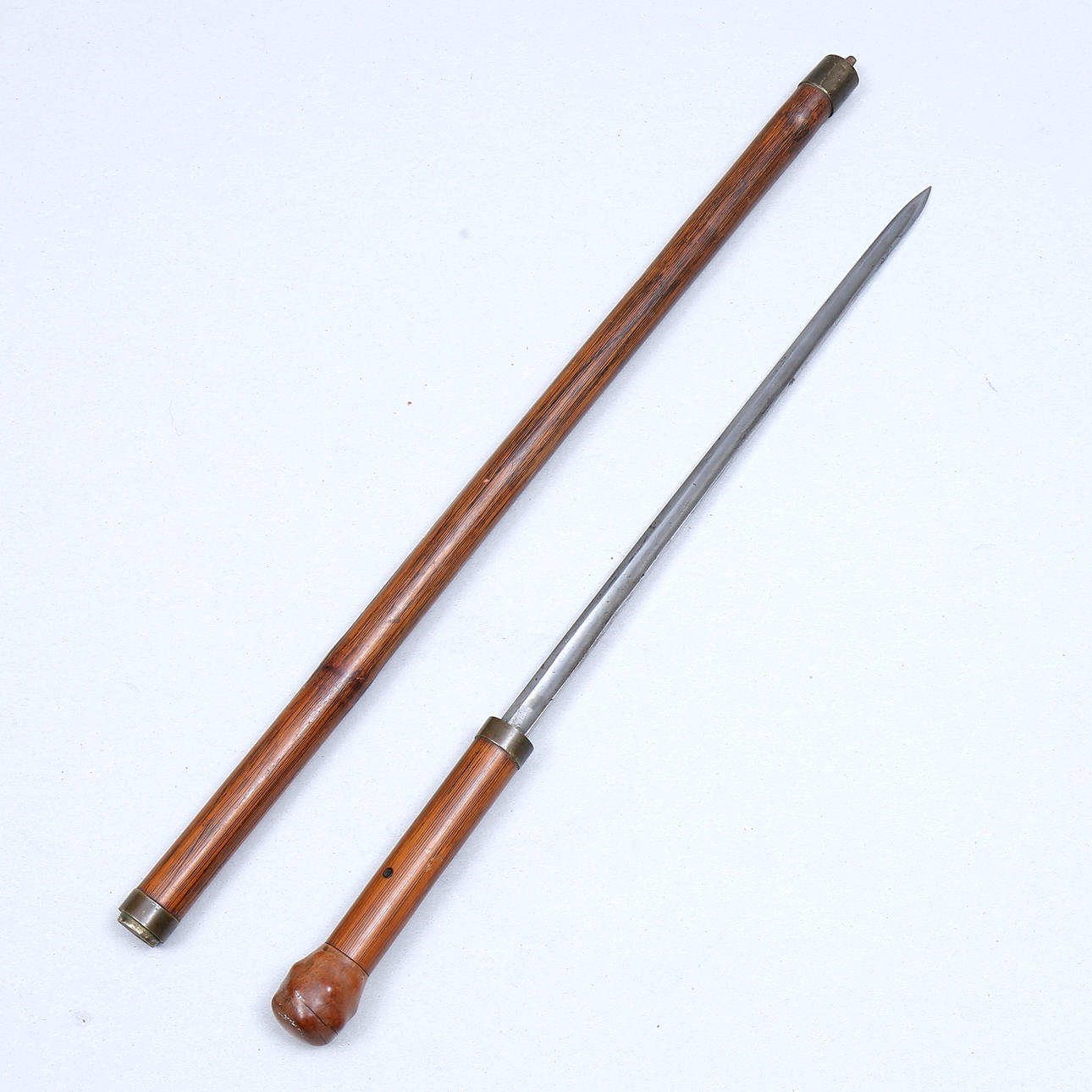 SVÄRDKÄPP, rottingpalm, 1800-/1900-tal.