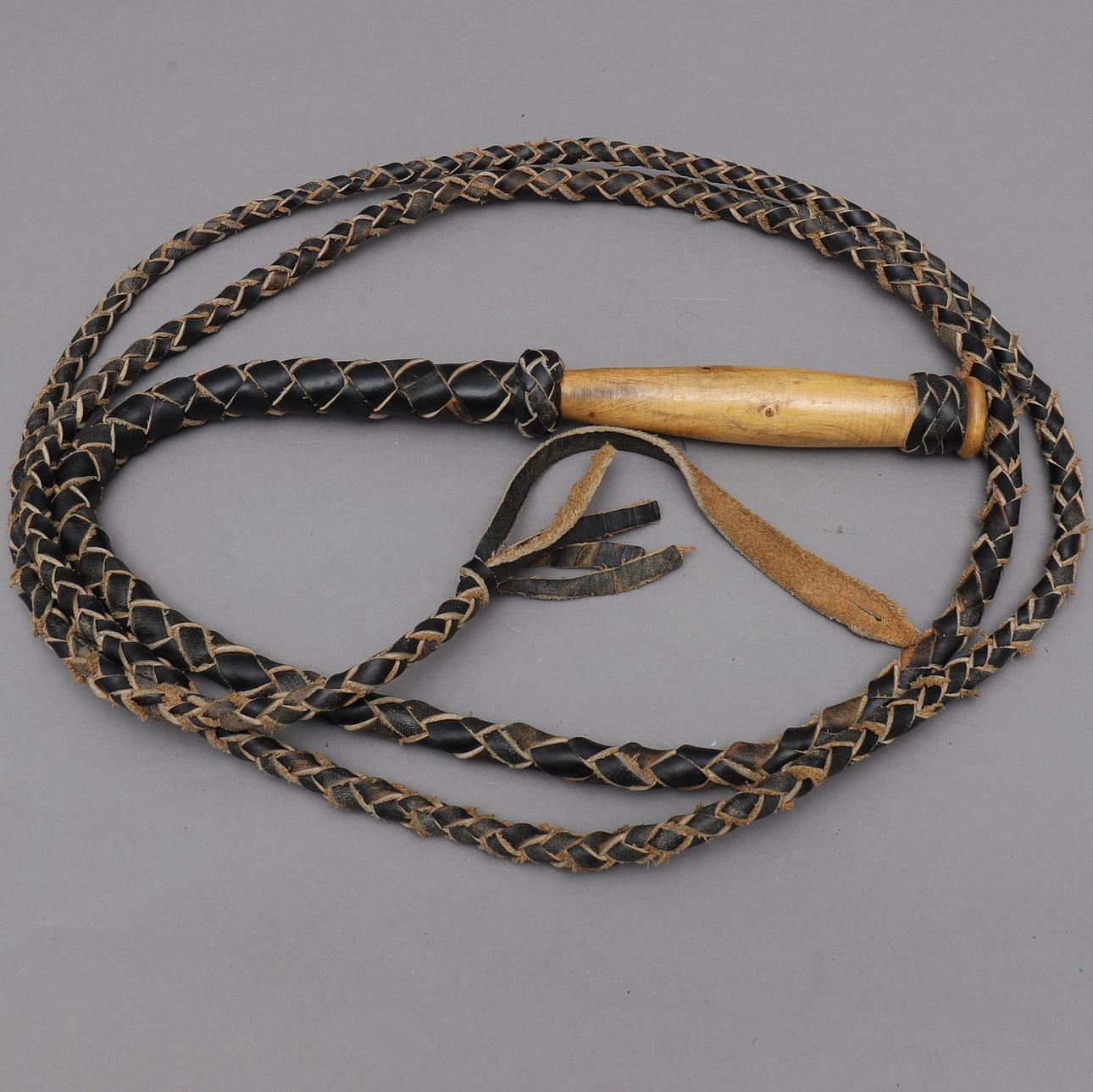 PISK, læder, træhåndtag, Mexico.