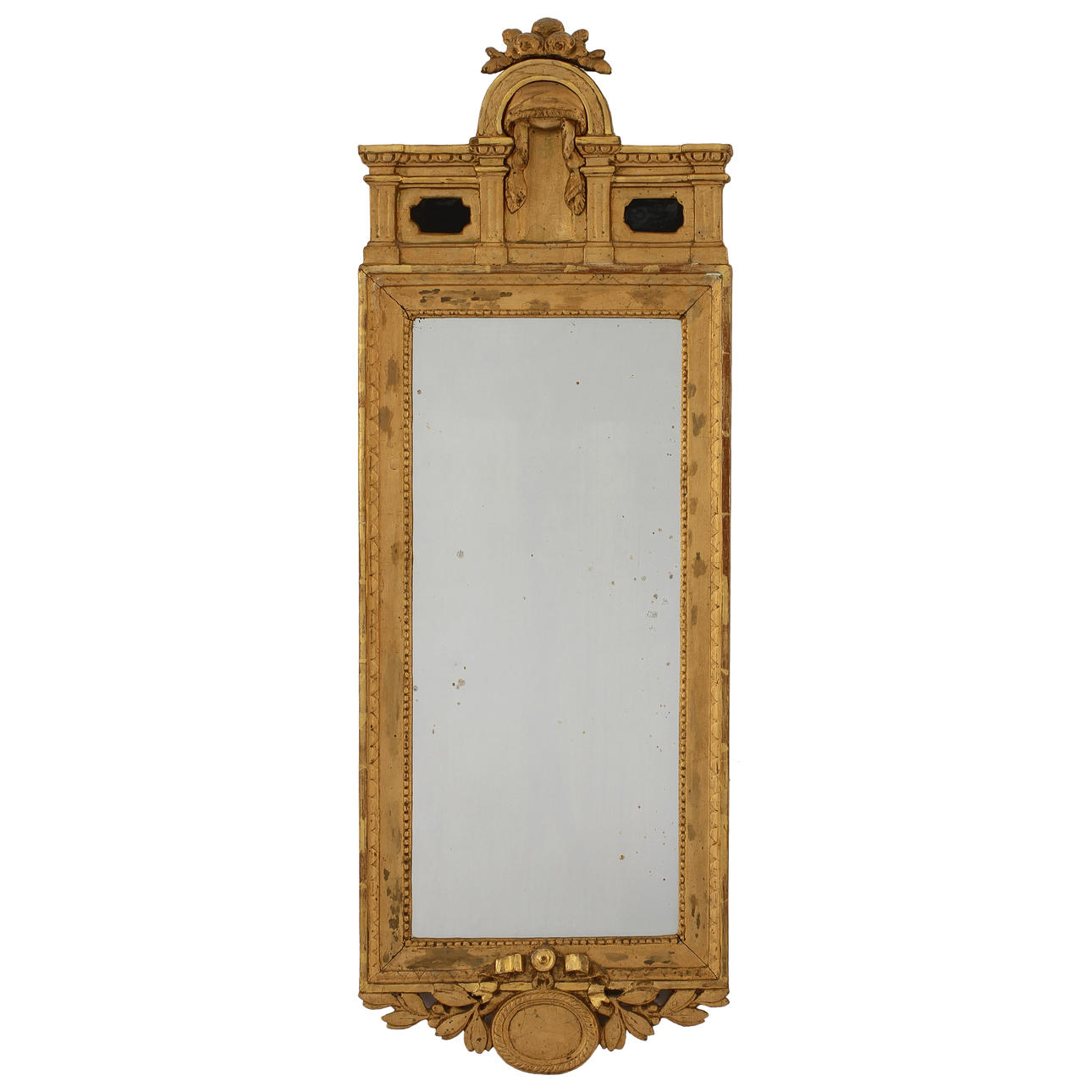 SPEGEL, gustaviansk 17/1800-tal, höjd 102 cm.