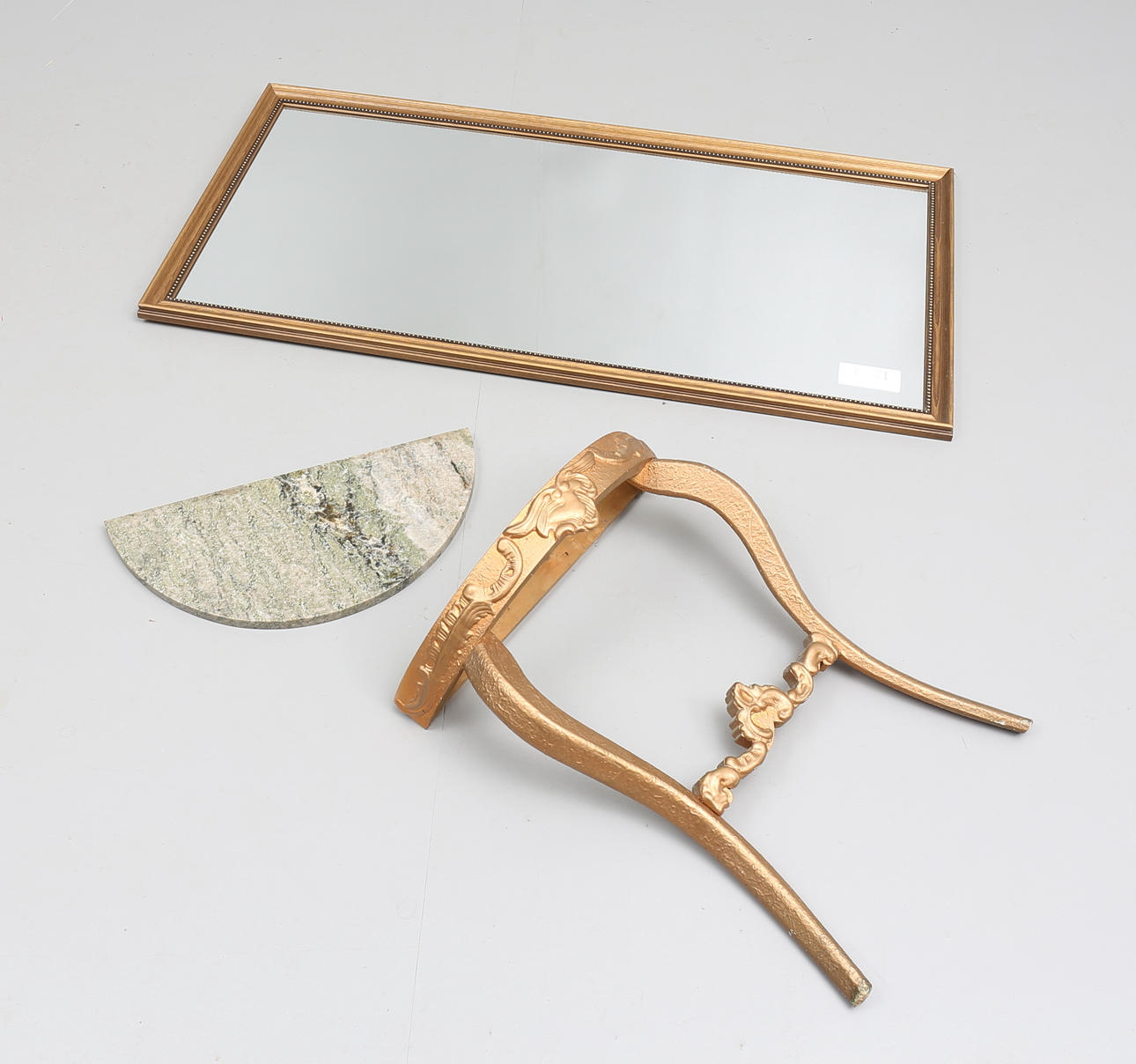 SPEGEL M KONSOLLBORD, förgyllda, 1900-tal.